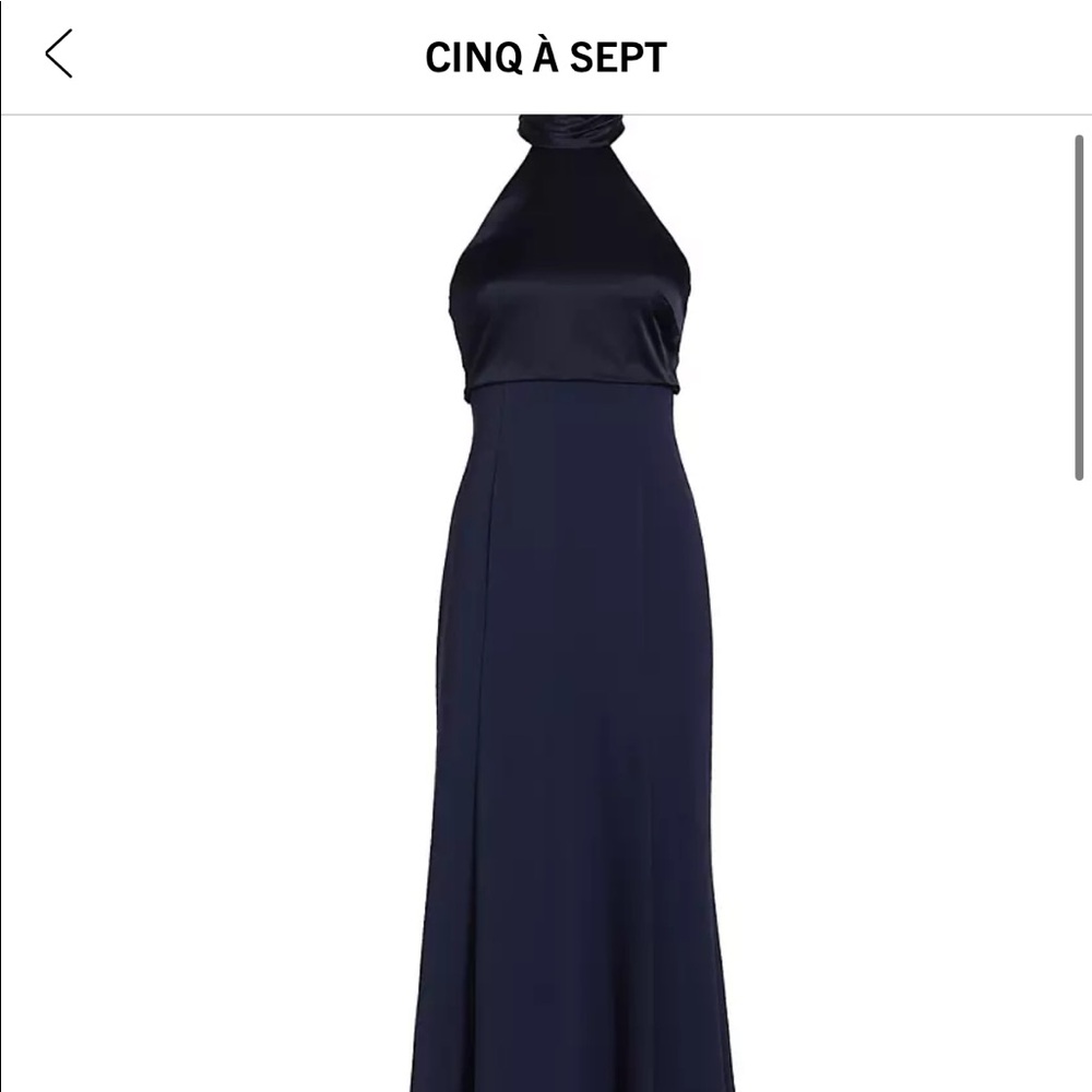 Cinq a Sept Alexandra Turtleneck Halter gown (size 6)
